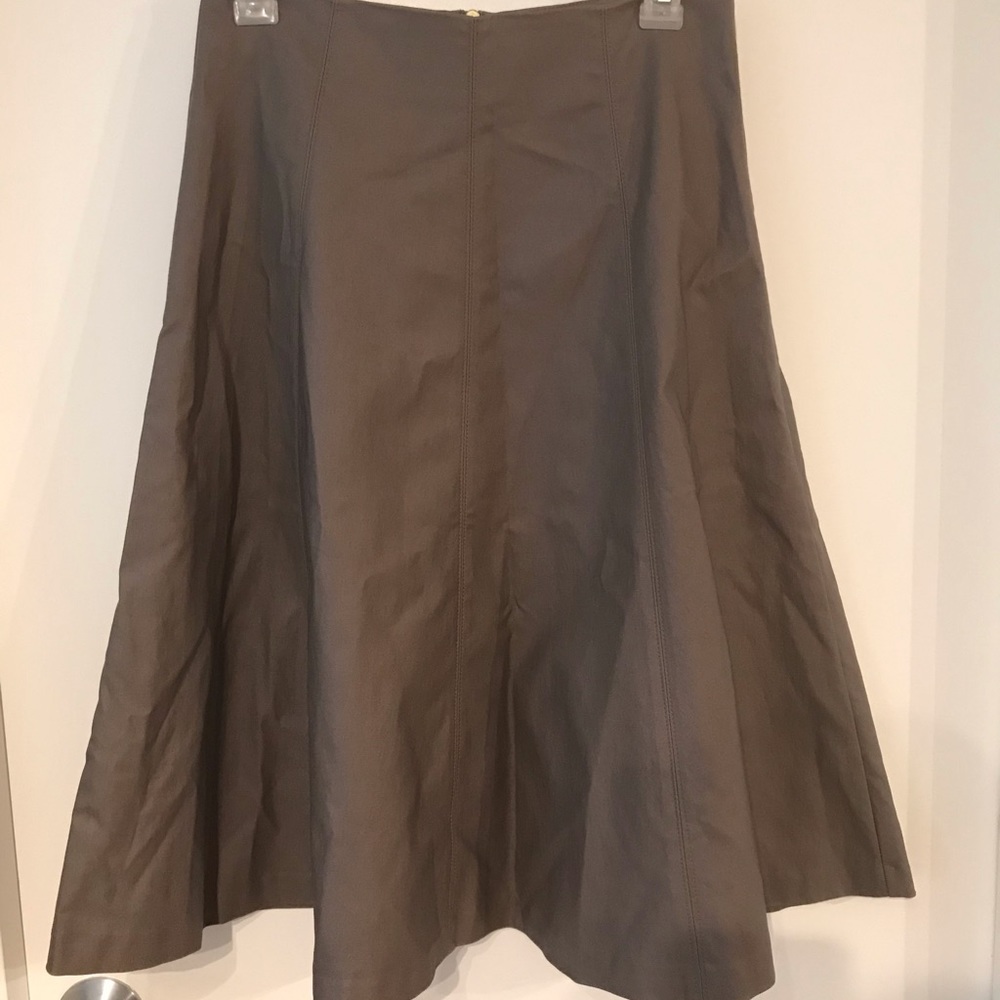 Faux Leather A-Line Grey Skirt